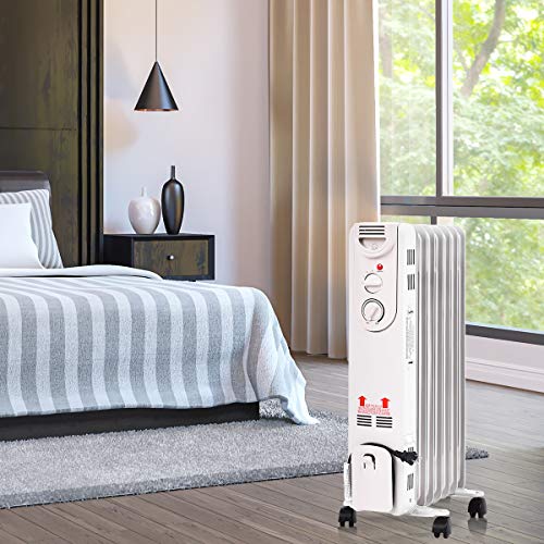 Miniatura Aquecedor a Óleo Portátil Tangkula Silencioso Proteção