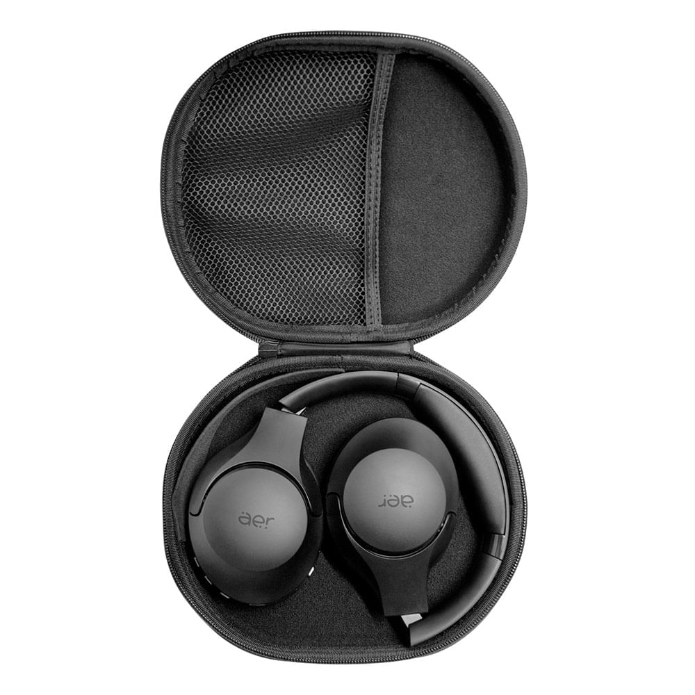Fone de Ouvido sem Fio Geonav AerMood Over-Ear com Bluetooth Preto - AER14