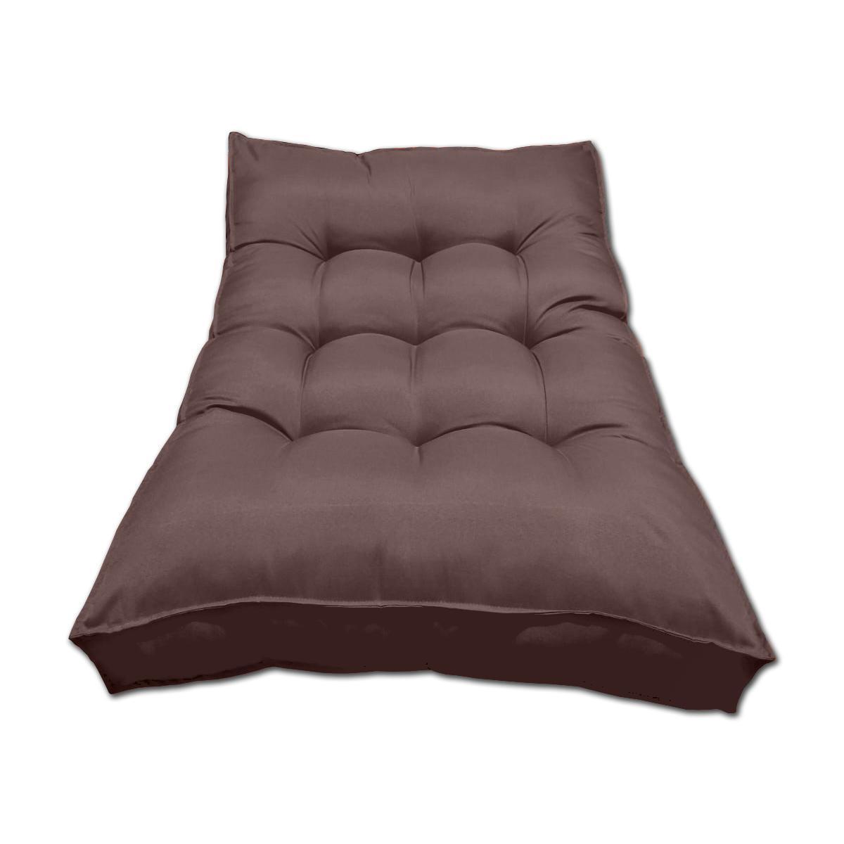 Miniatura Almofada Futon Alto Oxford 120X80 Gigante Qualidade Marrom
