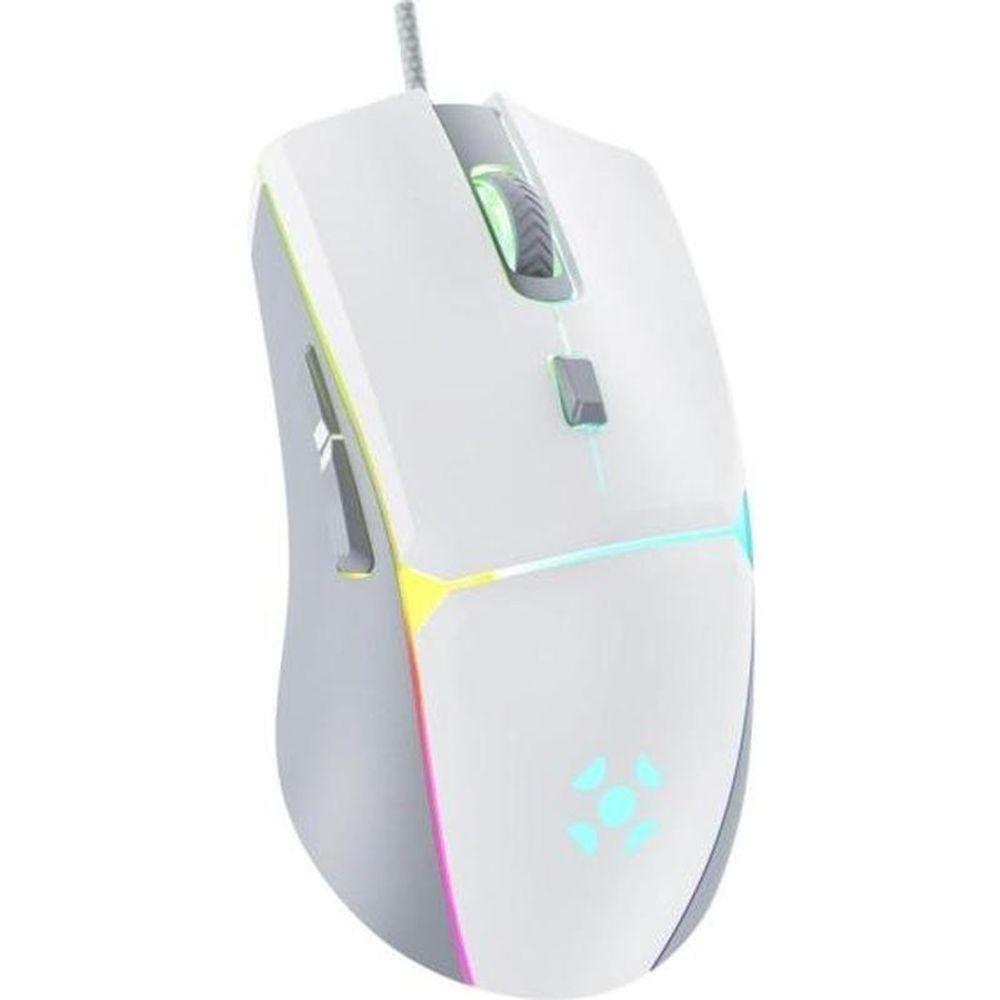Miniatura Mouse Gamer Fortrek Crusader 12800dpi Branco