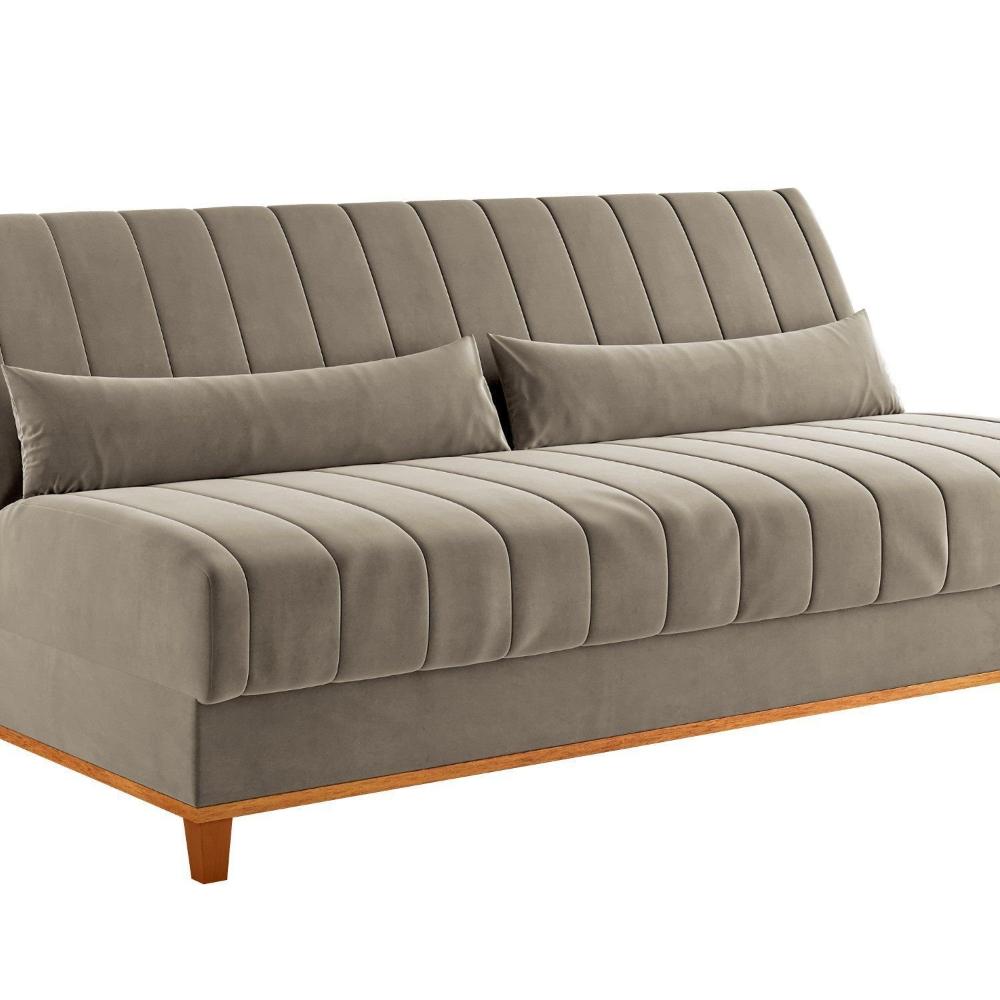 Miniatura Sofá Cama 1,80cm Reclinável 3 Lugares Colors Pérola