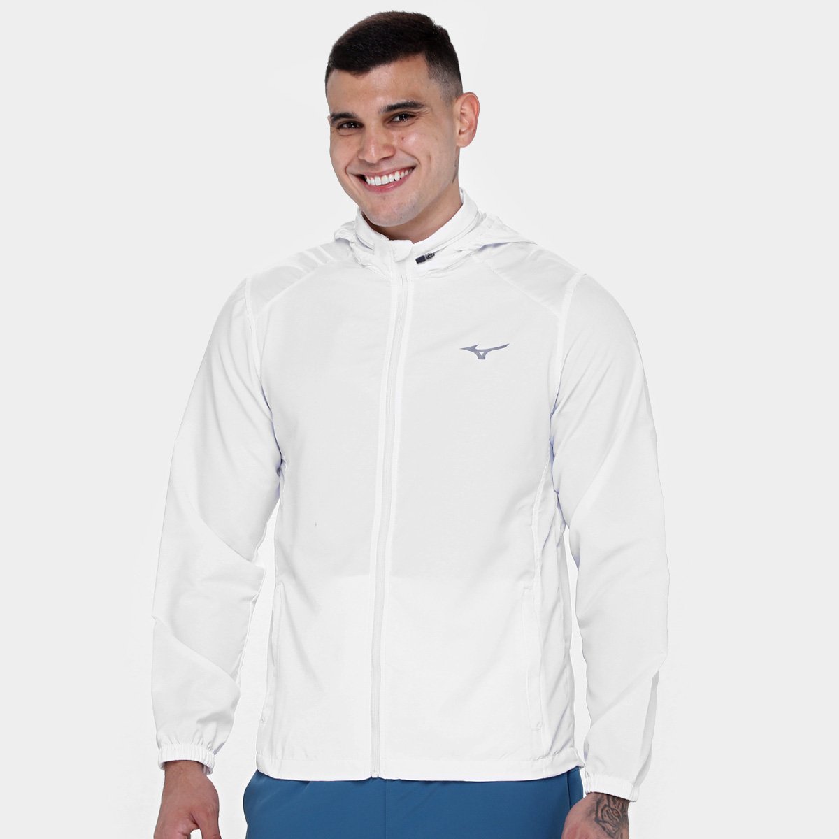 Miniatura Jaqueta Mizuno Focus Masculina Branco - G
