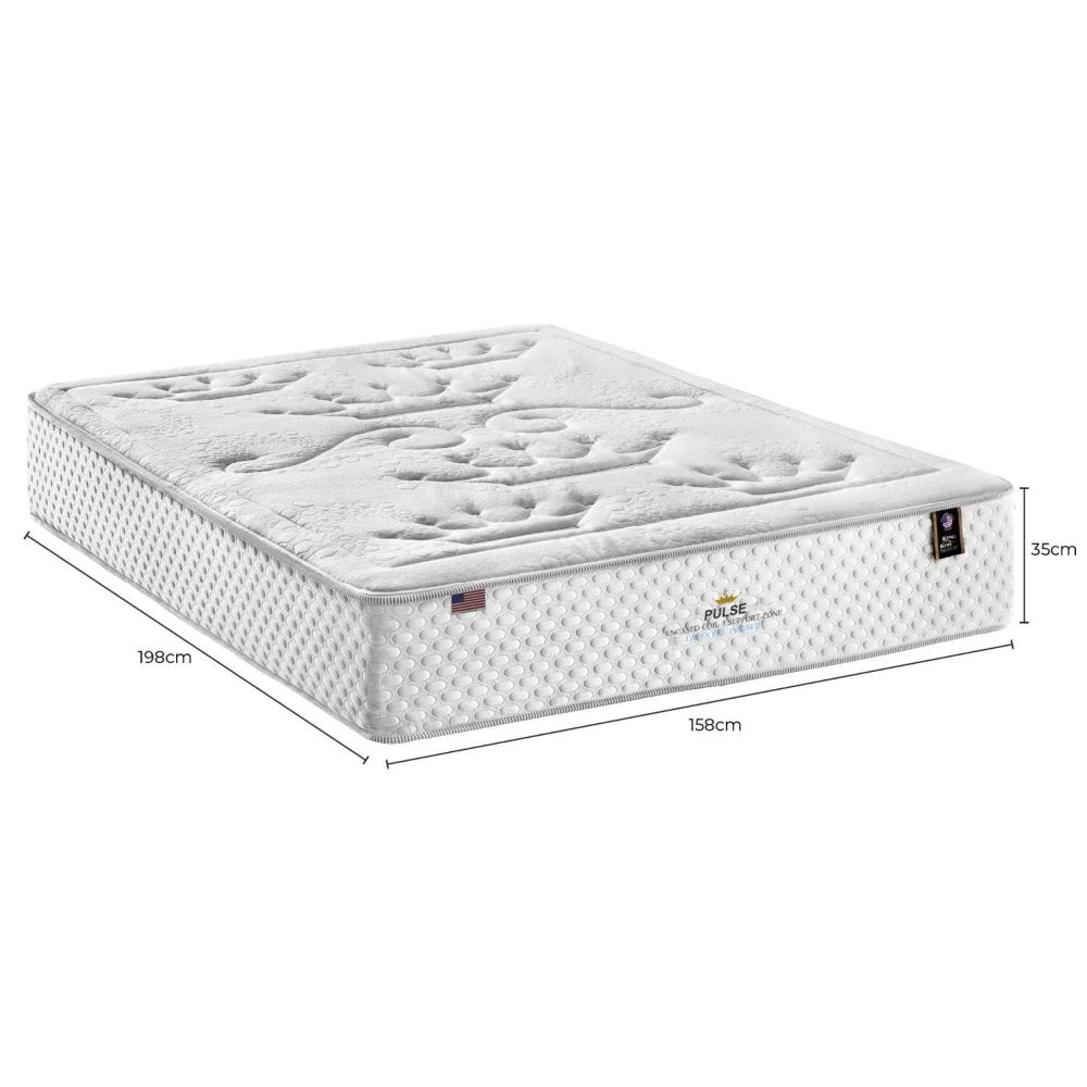 Miniatura Colchão Queen Mola Ensacada Pulse 30x158x198cm Branco