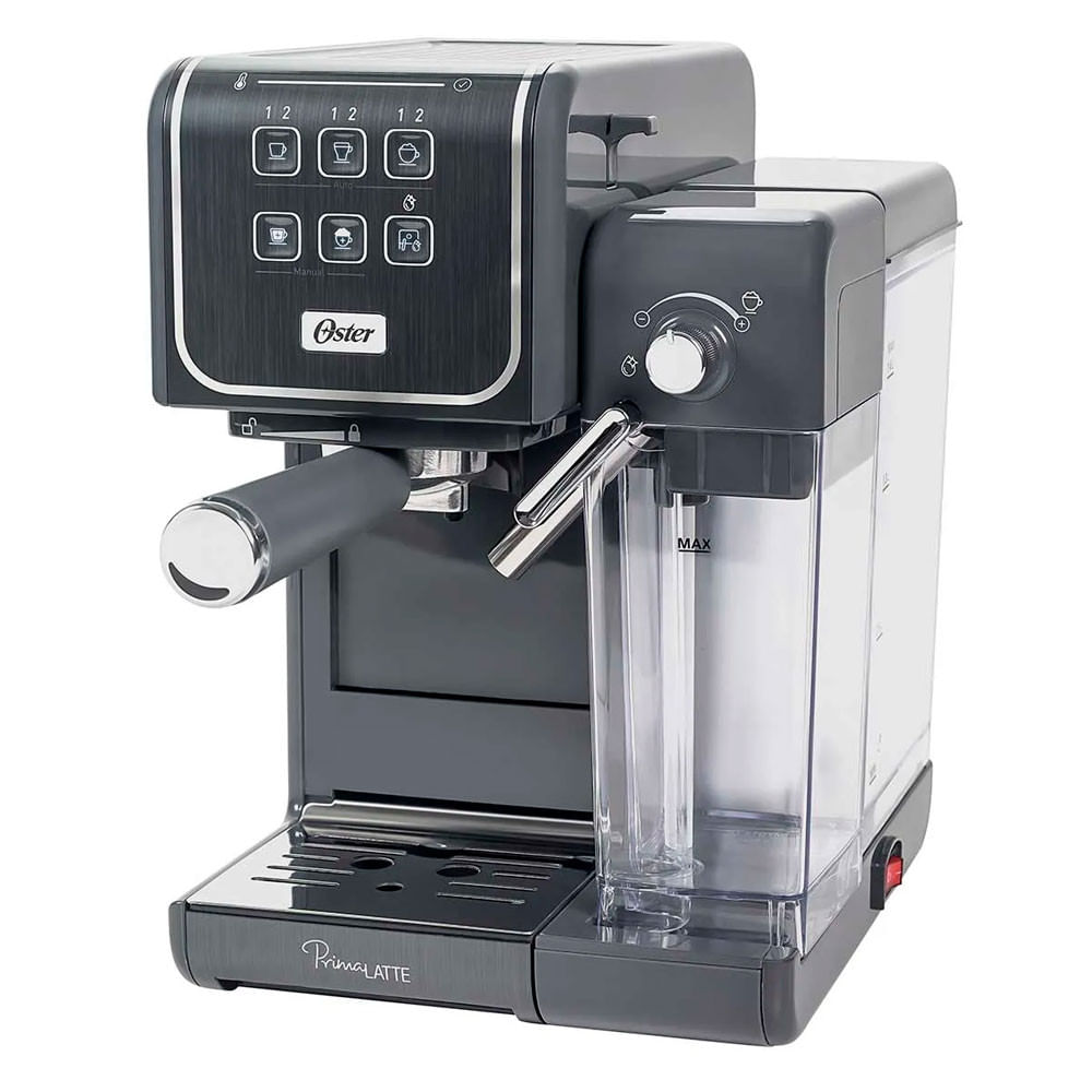 Miniatura Cafeteira Espresso Oster PrimaLatte Touch Cinza - 220V