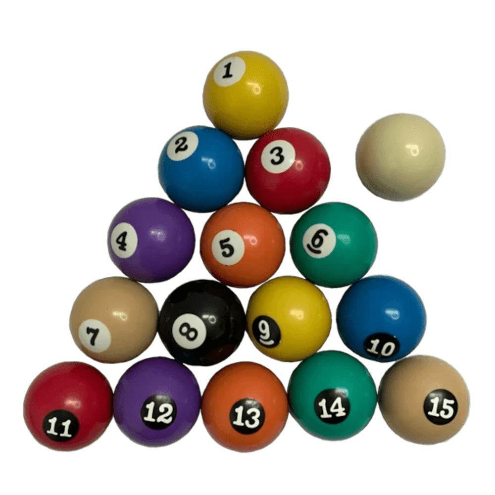 Miniatura Jogo De Bolas De Sinuca Numeradas 54mm