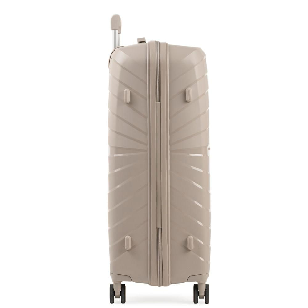 Mala de Viagem Grande 32 Kg Polipropileno 4 Rodas Rover Off White Off white - G