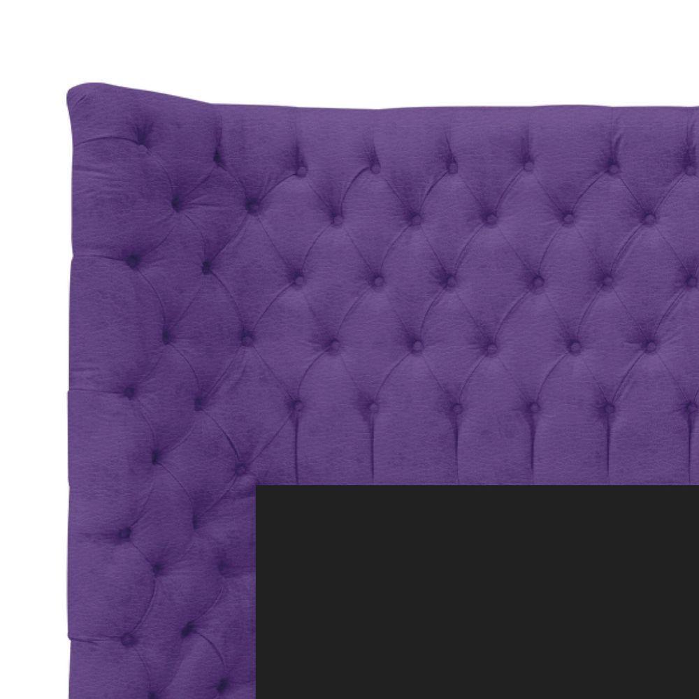 Miniatura Cabeceira Queen Everest P02 160 Cm Para Cama Box Corano - Amarena Móveis Roxo