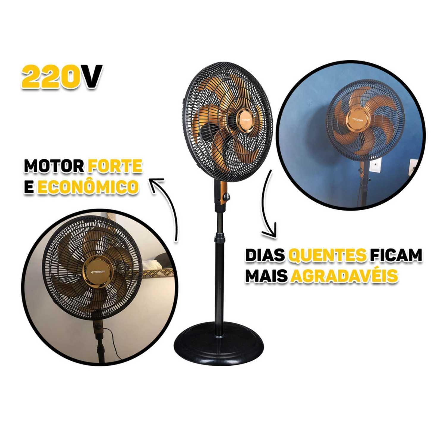 Miniatura Ventilador Coluna Pedestal Grande 40Cm Chão Altura Regulável
