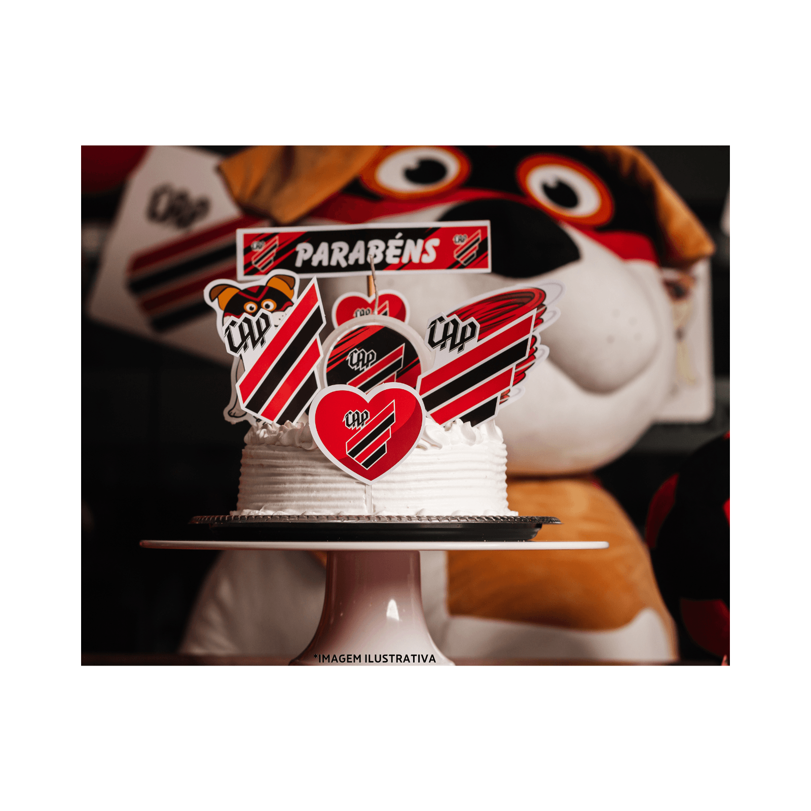 Miniatura Topper para Bolo Athletico Paranaense TAM UNICO