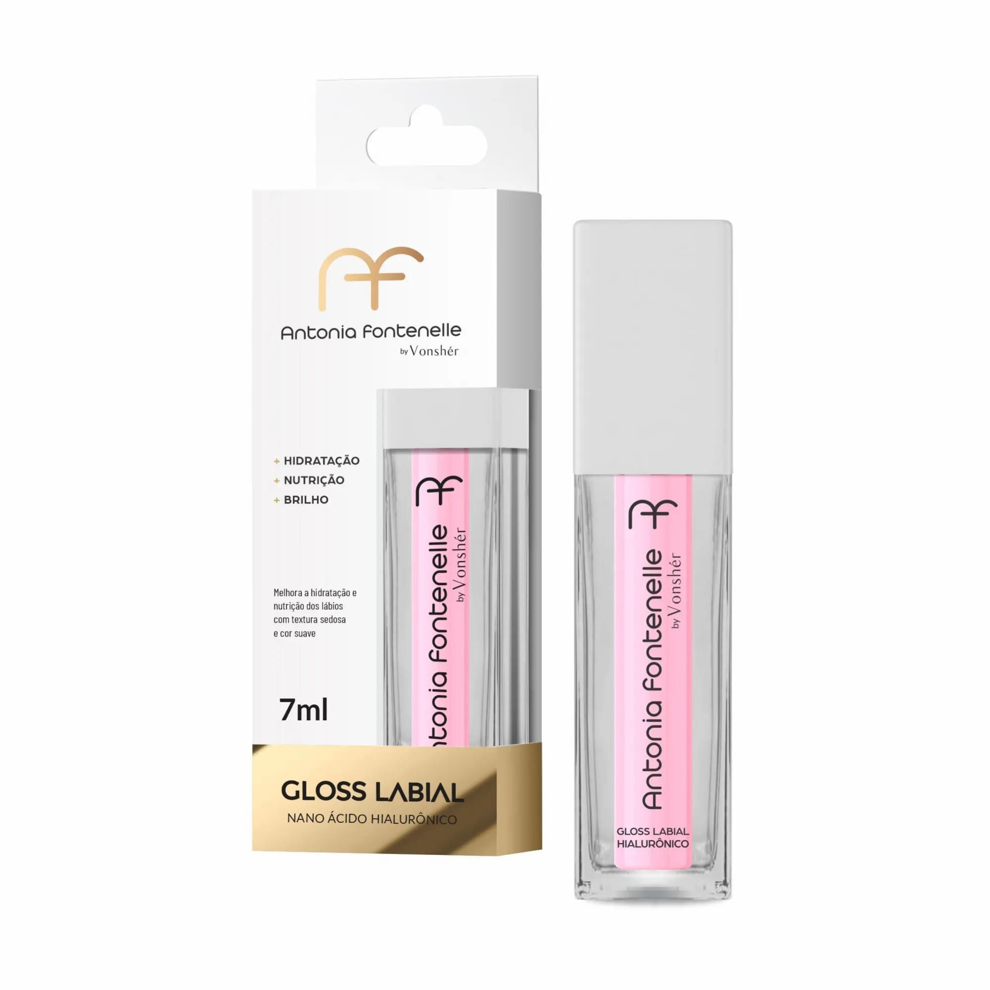 Miniatura Gloss Labial Nano Ácido Hialurônico Fontenelle 7Ml Rosa