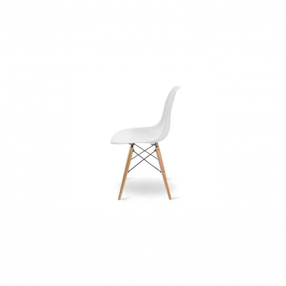 Escrivaninha Porto Preto 90cm e Cadeira Eiffel Charles Eames Branco