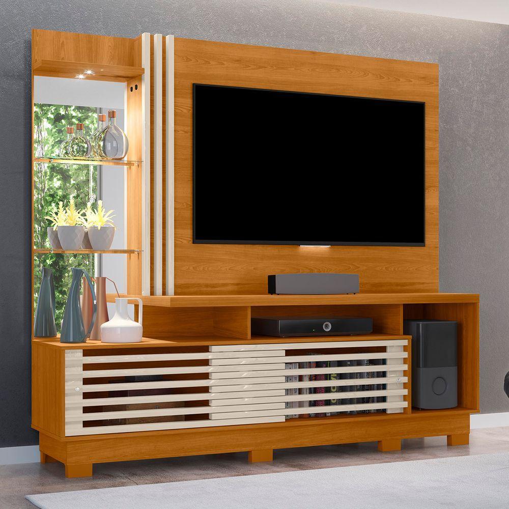 Miniatura Estante Painel Para Tv 60 Pol 200cm Sam Z10 Off Cinamomo Mpozenato