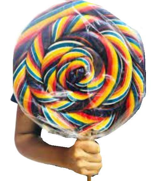 Miniatura Kit 3Un Doce Pirulito Gigante 25Cm Super Colorido 1Kg