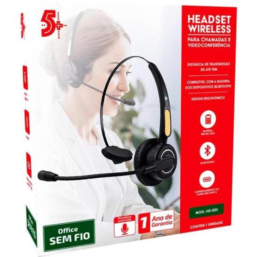 Miniatura Headset Sem Fio Bluetooth Hs-201 5+