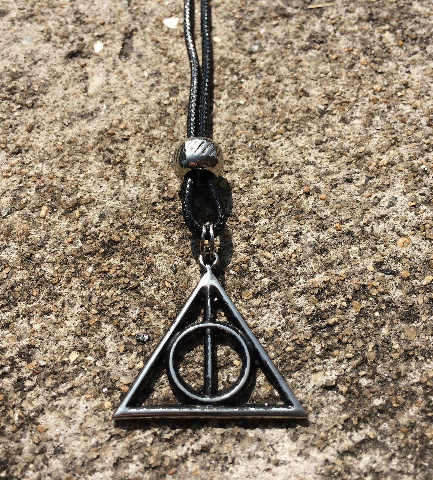 Miniatura Colar Harry Potter Relíquias Da Morte Regulável Preto - Colar - Metal - Regulável - Médio