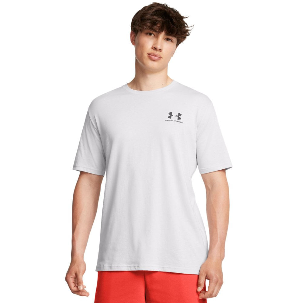 Miniatura Camiseta de Treino Masculina Under Armour Sportstyle Left Chest Cinza - GG