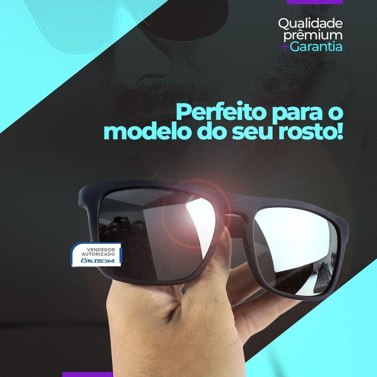 Miniatura Oculos Sol Masculino Praia Protecao Uv Verao Emborrachado
