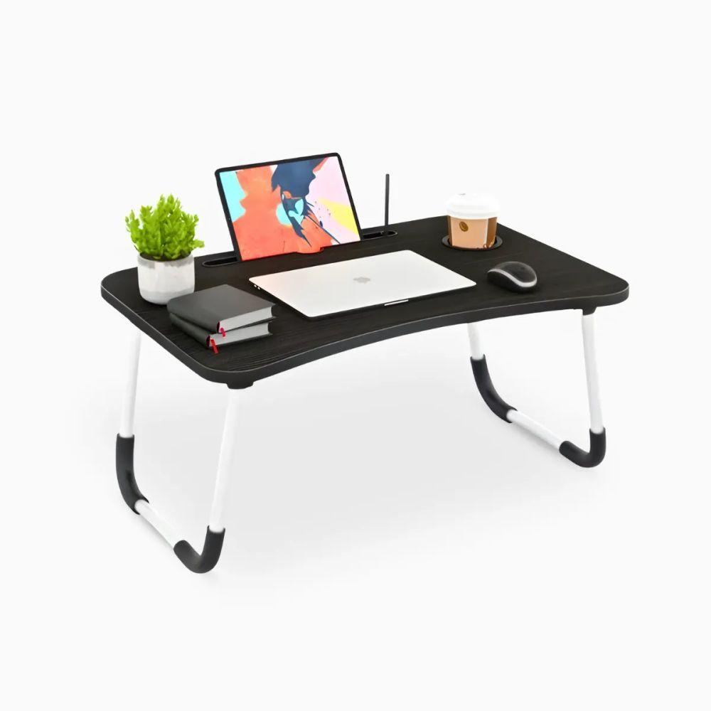 Miniatura Mesa De Colo Portátil Dobrável Suporte Multiuso - Preto