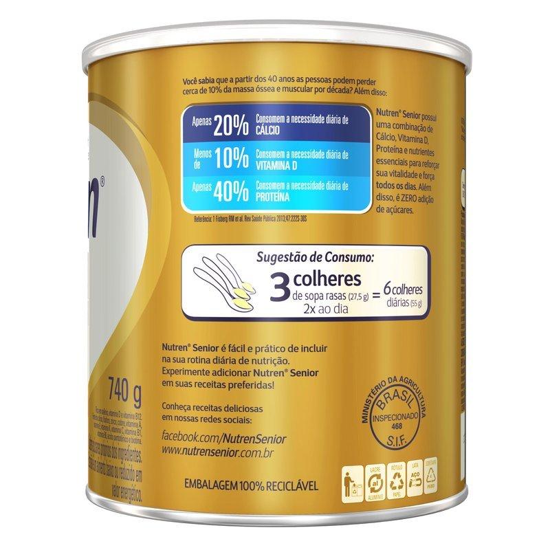 Complemento Alimentar Nutren Senior sem sabor 740g