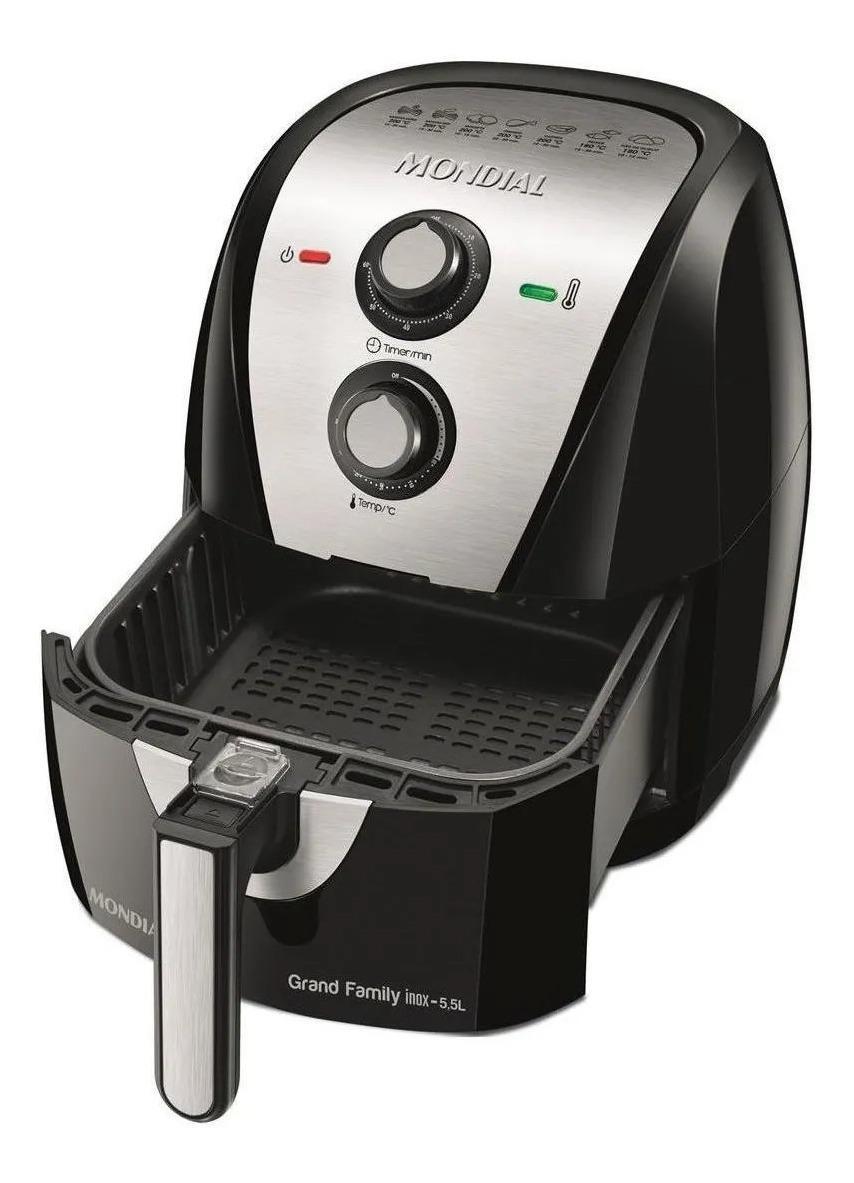 Miniatura Fritadeira Elétrica Mondial Grand Family Af-55I Preta 127V