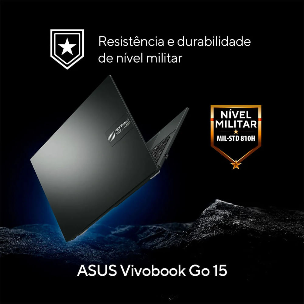 Notebook Vivobook Go 15 8GB 512GB W11 NJ836W Asus Mixed Black