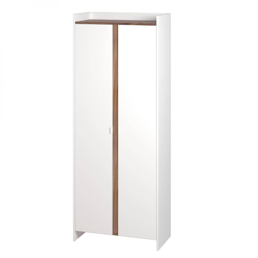 Miniatura Armário 2 Portas 9 Prateleiras Office BRV Móveis Branco/Castanho