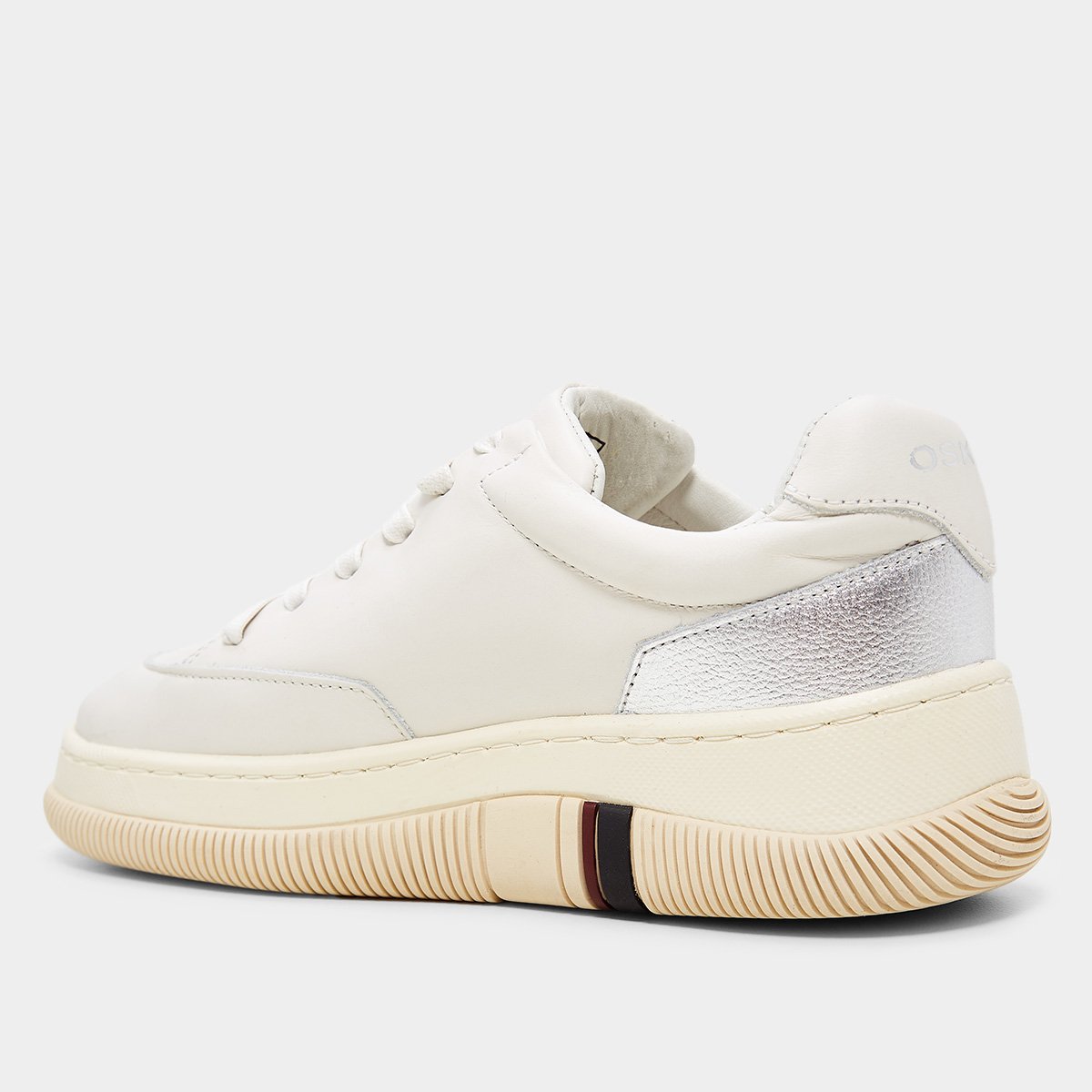 Miniatura Tênis Couro Osklen Hybrid Metallic Back Feminino Off White - 35