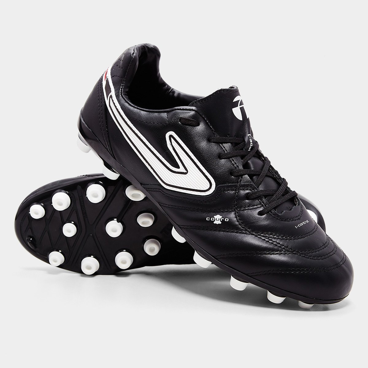 Miniatura Chuteira Campo Topper Maestro PRO V Masculina Preto+Branco - 37