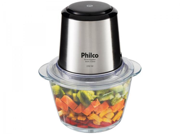 Mini Processador Philco Inox Vidro 1.2L 350W 220V