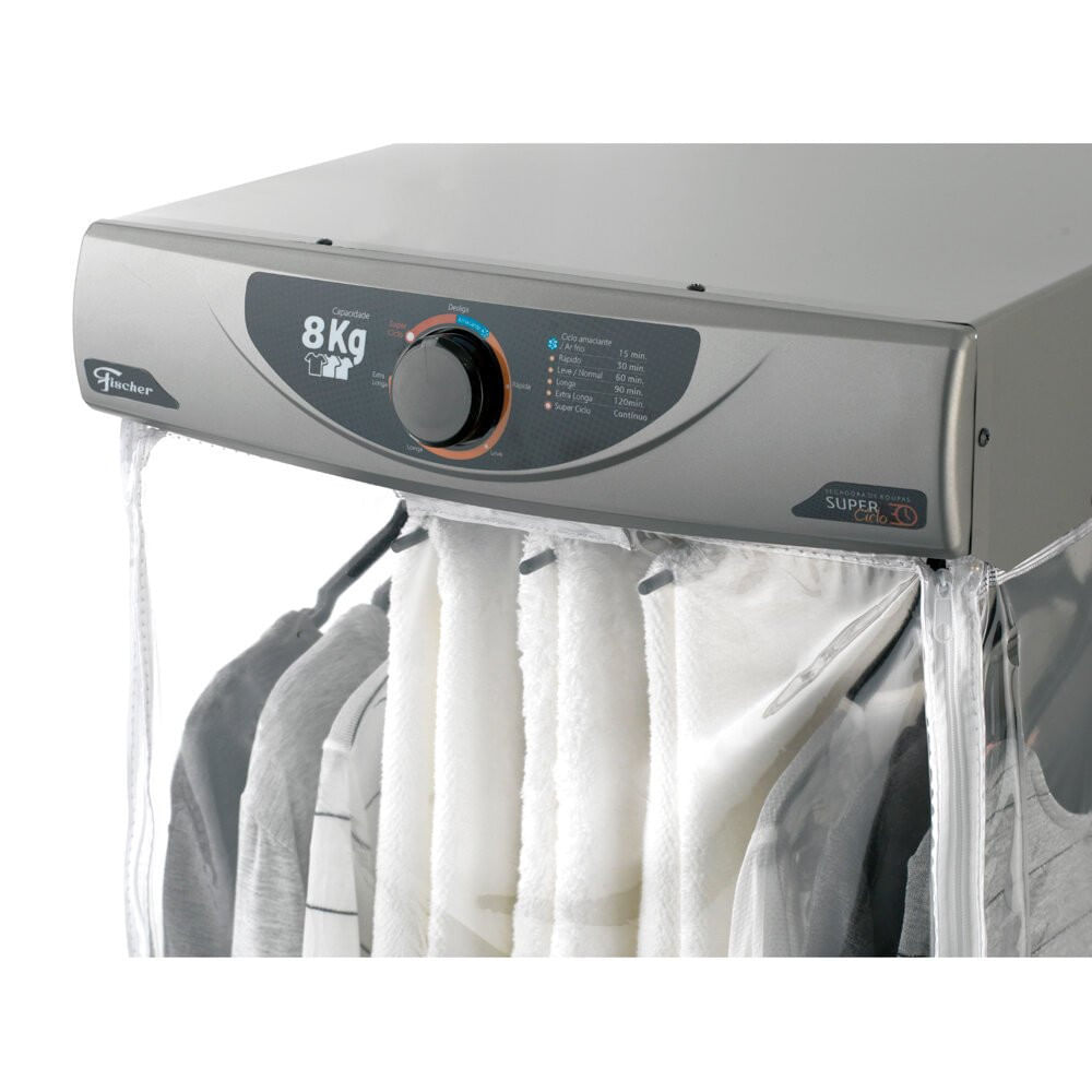 Miniatura Secadora de Roupas de Parede Fischer 8 kg, Super Ciclo Prata - 110V