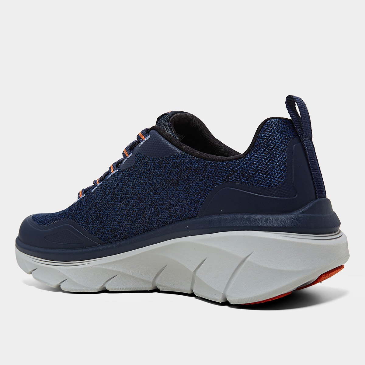 Miniatura Tênis Skechers D'Lux Walker 2.0 S Masculino Azul+Laranja - 39
