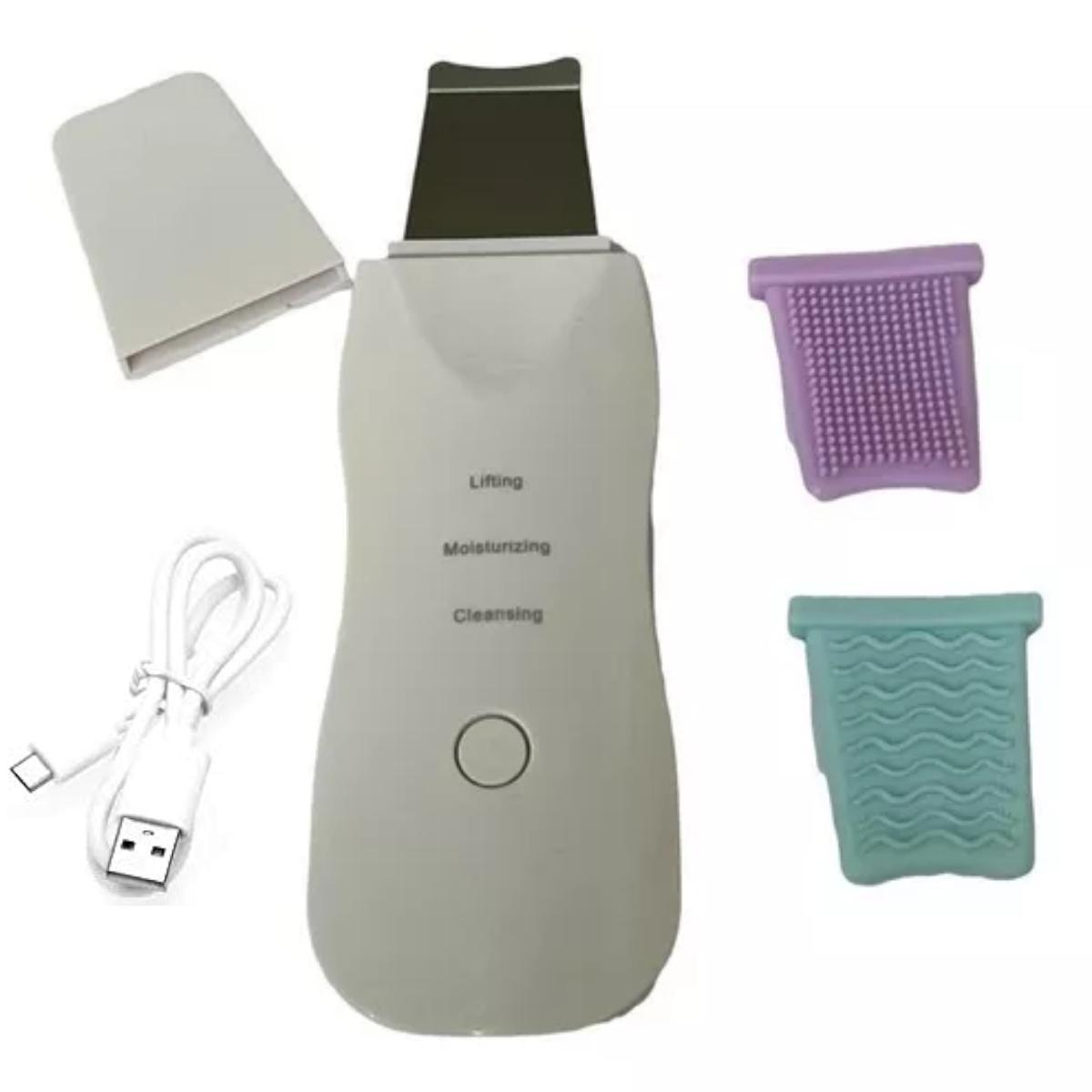 Miniatura Aparelho Peeling Ultrassônico 3 Em 1: Limpeza E Lifting Pele