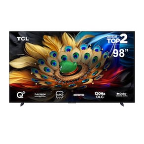 Miniatura Smart TV 98" TCL QLED 4K Ultra HD 98C655 com Sistema Operacional Android TV, Processador AIPQ, Dolby Vision Atmos, Design Sem Bordas, USB e HDMI