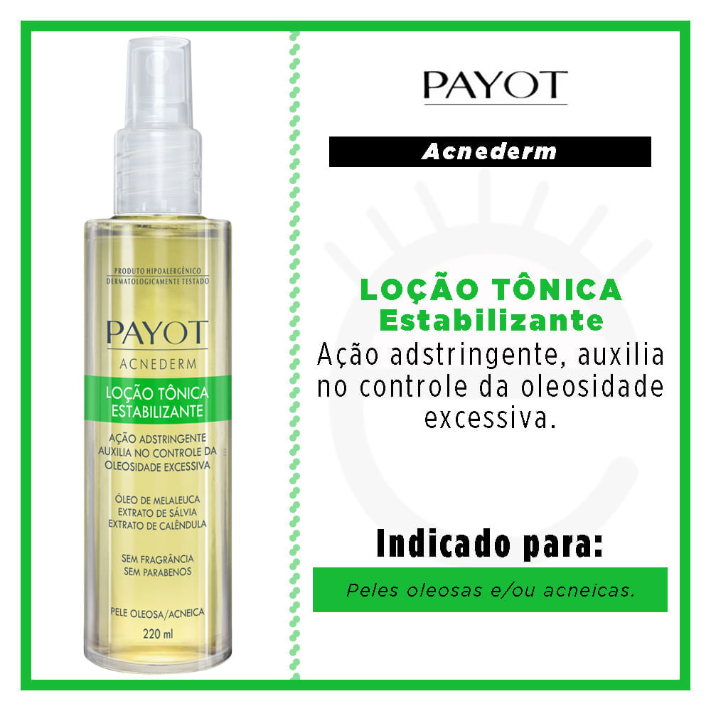 Miniatura Loção Tônica Facial Estabilizante Payot - Acnederm 220ml
