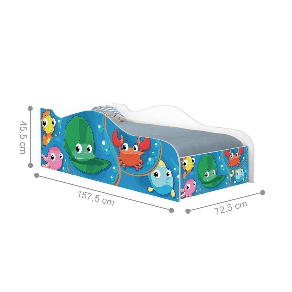 Miniatura Mini Cama Fun Fundo Do Mar Peixes