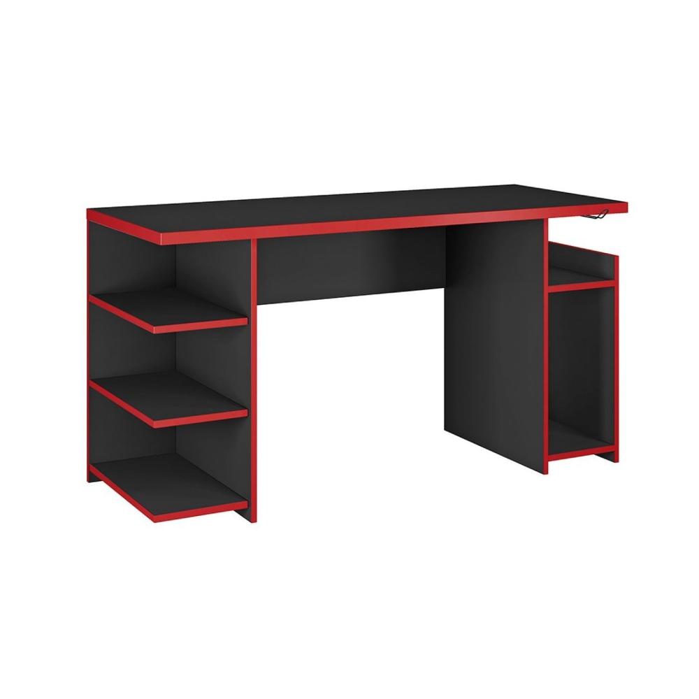 Miniatura Mesa Gamer 135cm NT 2065 Notável Móveis Preto TX/Vermelho