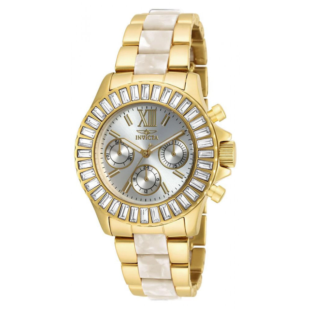 Miniatura Relógio Feminino Invicta Angel 38mm, Dourado 17491