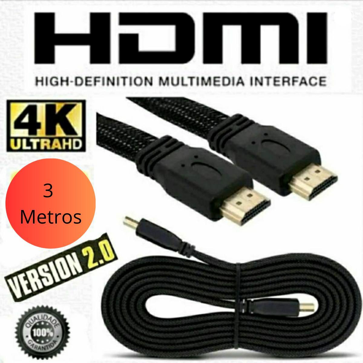 Miniatura Cabo Hdmi 20 3M Alta Definição Premium Jogos Tv Filmes