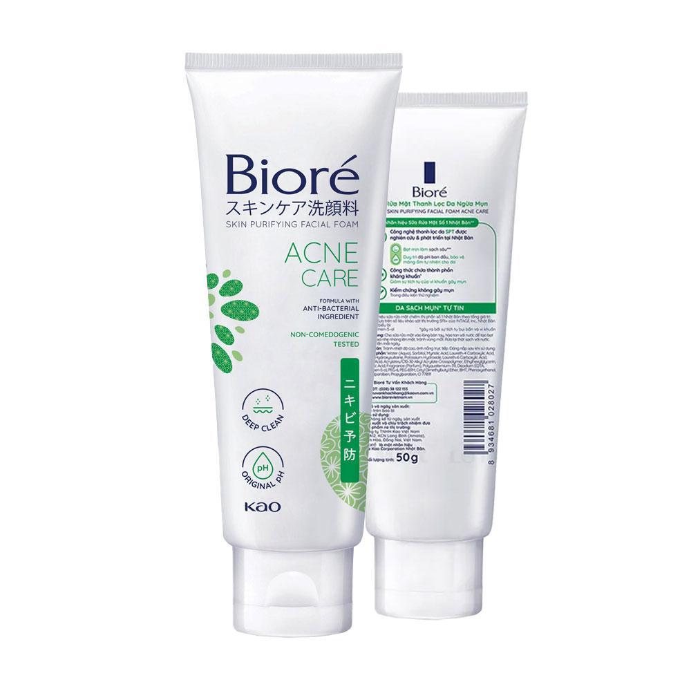 Miniatura Sabonete Limpeza Facial Bioré Skin Purifying Acne Care 50G