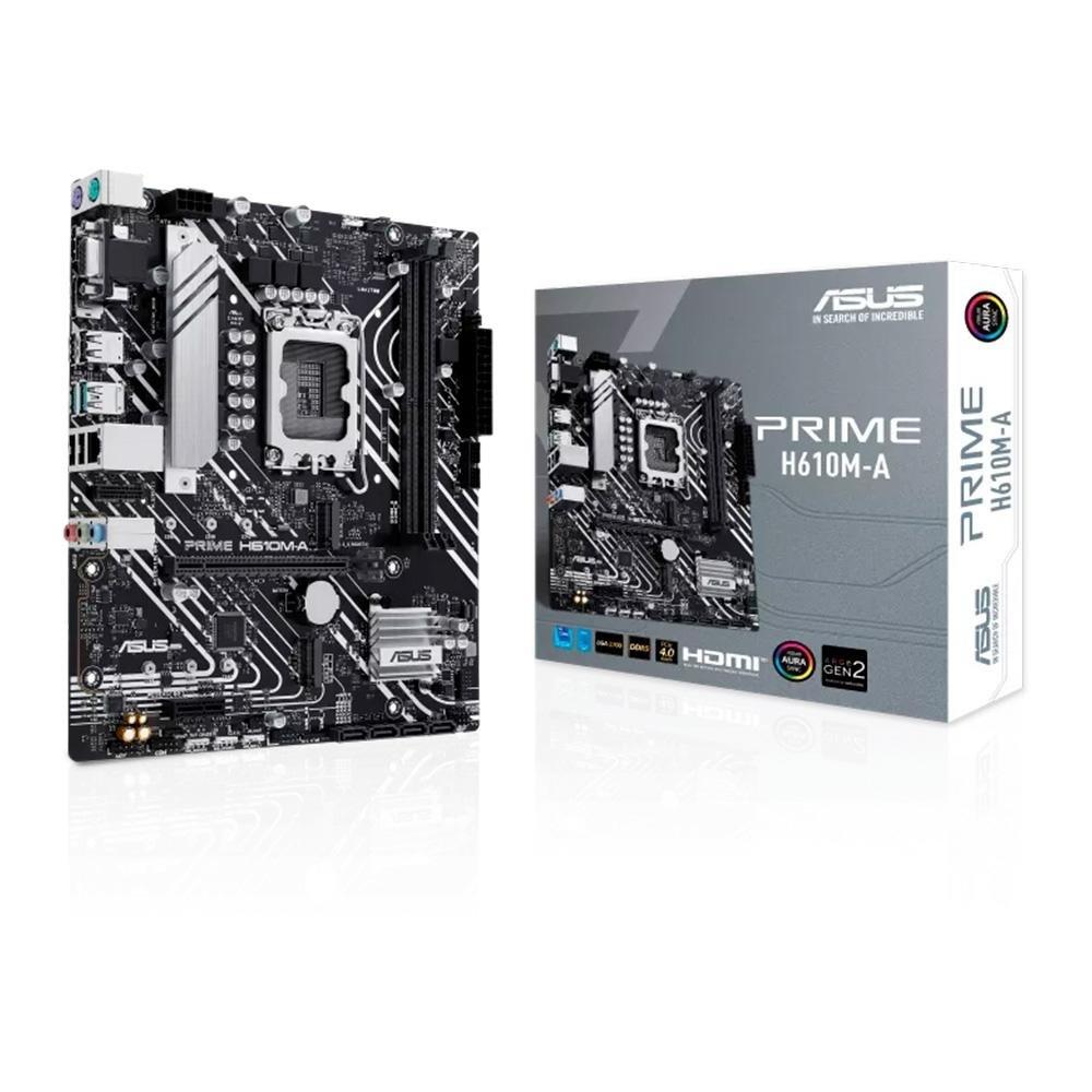 Miniatura Placa-Mãe ASUS Prime H610M-A, Intel, M-ATX, DDR5, Preto - 90MB1G20-M0EAY0
