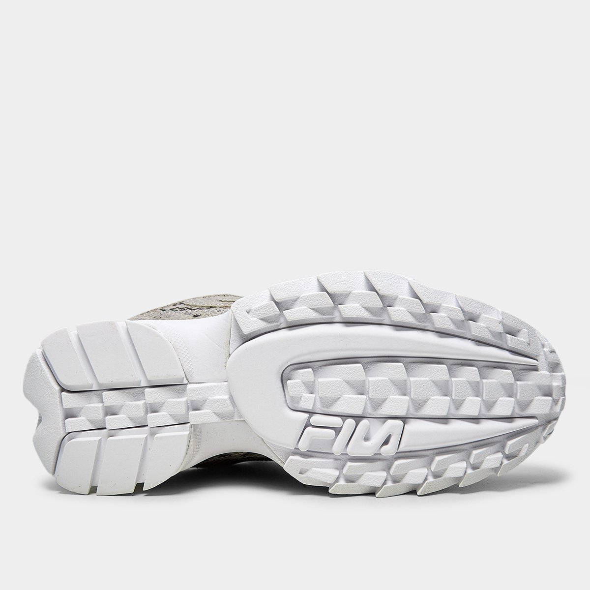 Miniatura Tênis Fila Disruptor II Snake Feminino Branco+Marinho - 34