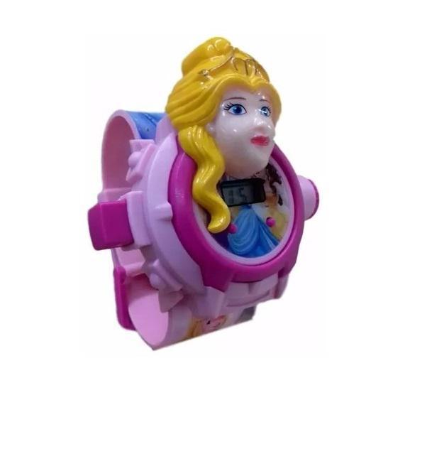 Miniatura Relógio Digital Princesas Projeta Imagens Infantil