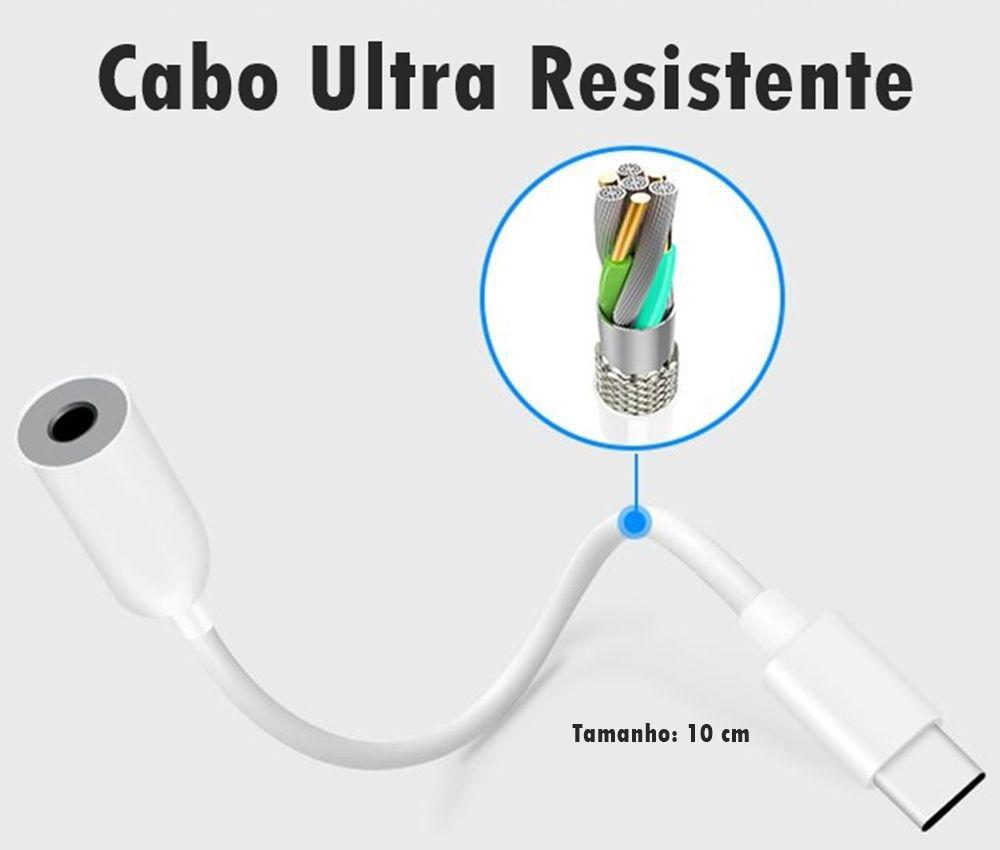 Miniatura Adaptador Fone De Ouvido Type C Para P2 3,5 Mm