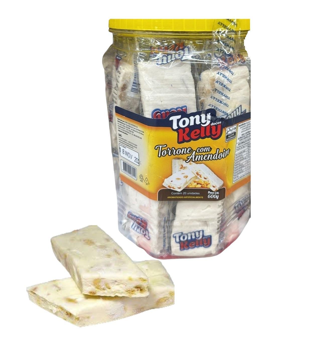 Miniatura Kit 4 Potes Com 20 Un Torrone Com Amendoim De 30G Tony Kelly