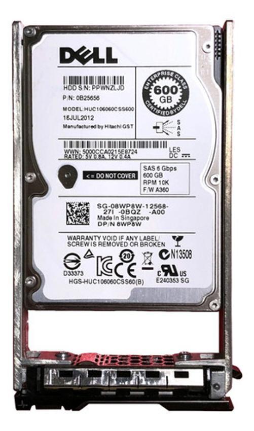 Miniatura Hd Dell 600Gb 10K 2.5 Sas Pn 8Wp8W 08Wp8W Huc106060Css600