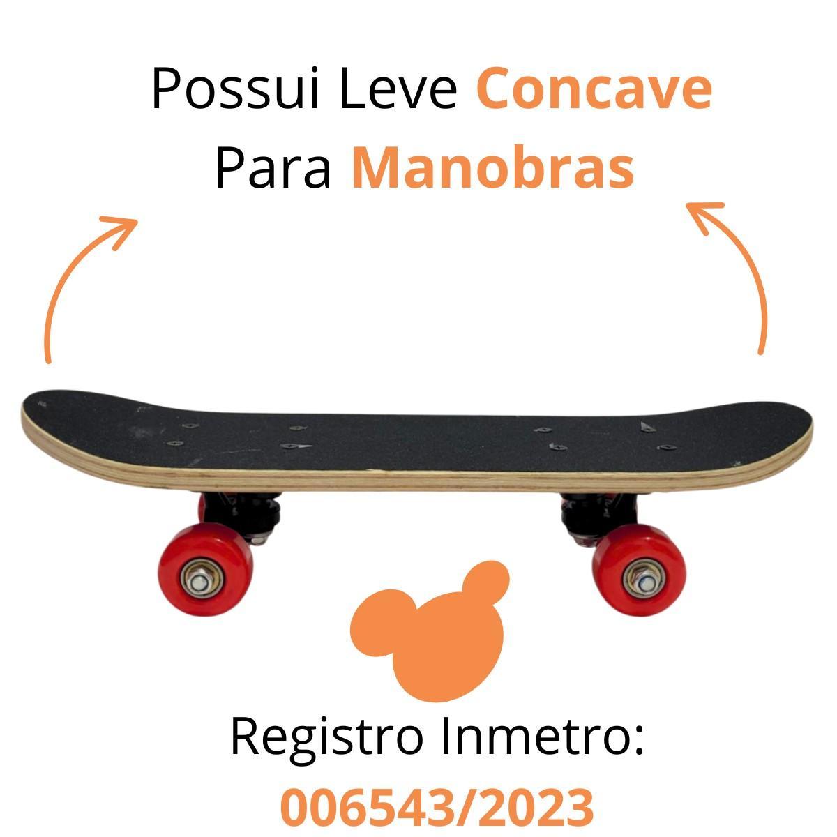 Mini Skate Infantil Estampado Disney Suporta Até 30 Kg