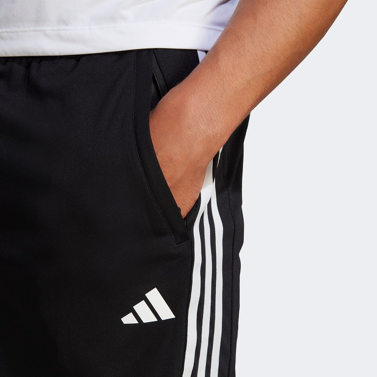 Miniatura Short Adidas Essentials 3 Listras Masculino Preto - P