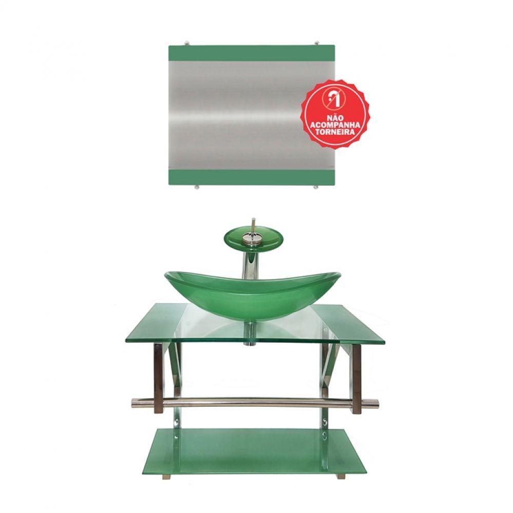 Miniatura Gabinete de Vidro Sérvia 60cm Iq Inox Verde