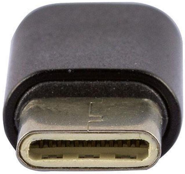 Miniatura Adaptador Micro Usb Para Tipo C Macho Usb 3.1 - Preto