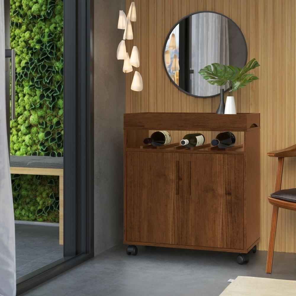 Miniatura Bancada Bar Renens Canela Com 2 Portas